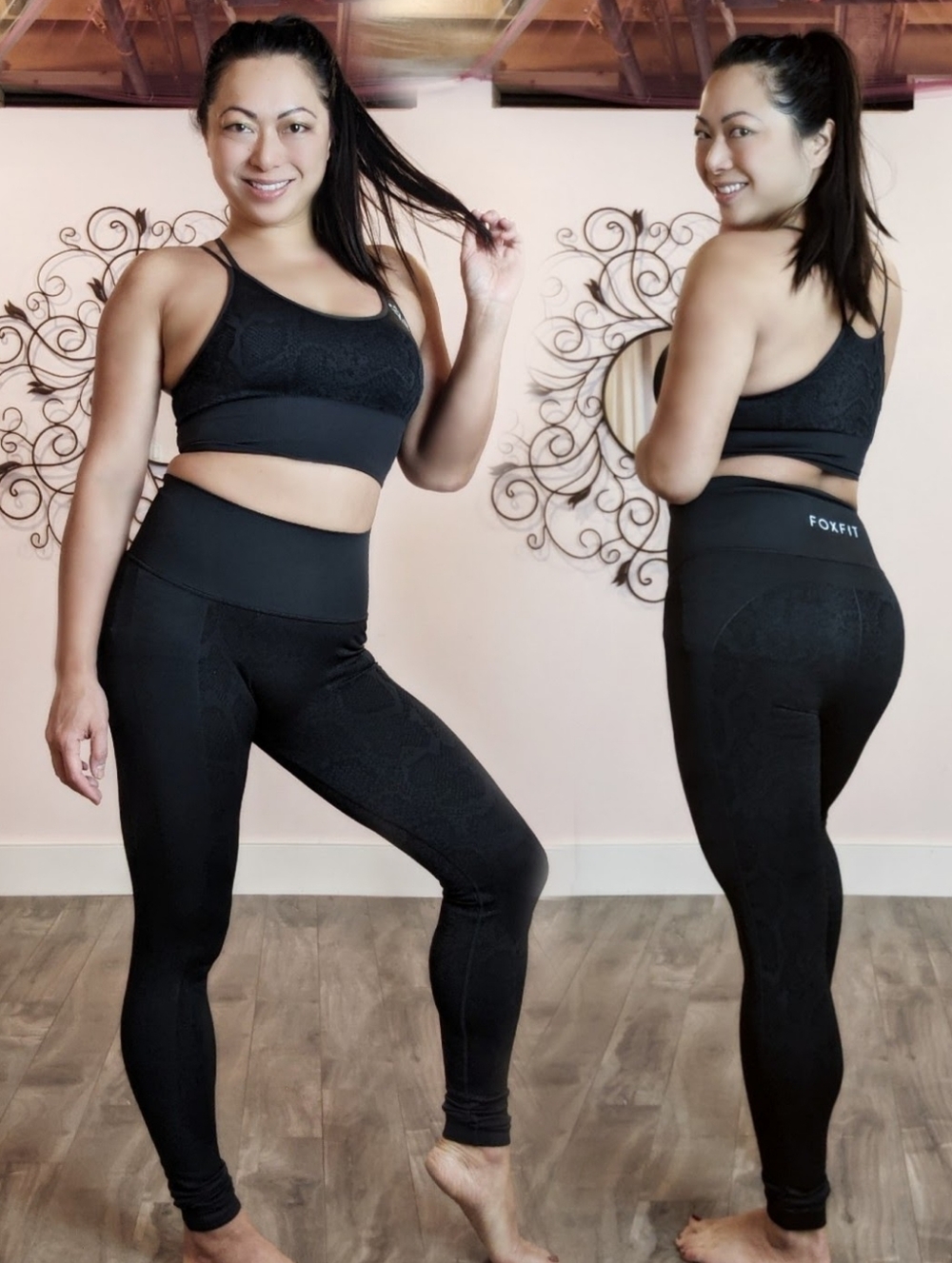 ❄️3/$30 Snake Print Athletic Set: High-Waist Sculpting Leggings & Sports Bra